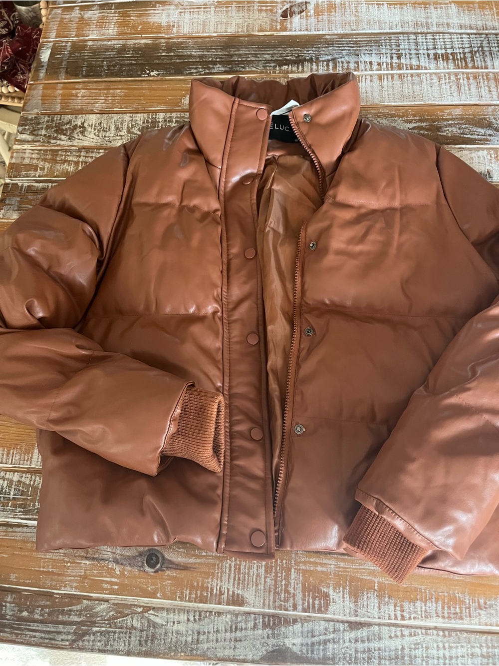 Deluc Rust Brown Puffer Jacket